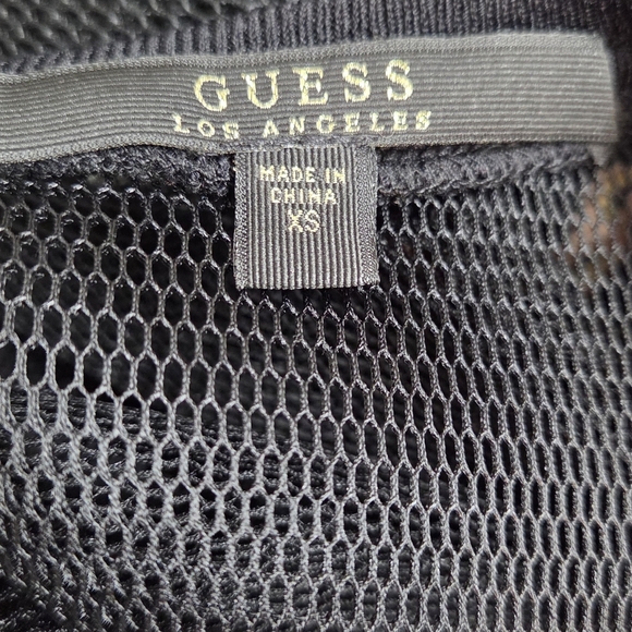 Guess Lyana Mesh Dress Women's Size XS Black Floral Embroidered Fit & Flare - Picture 6 of 8